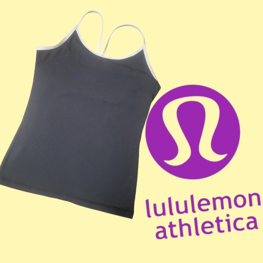 LULULEMON ALTHECIA - Women's Black Racer Back Tank Top Size 4